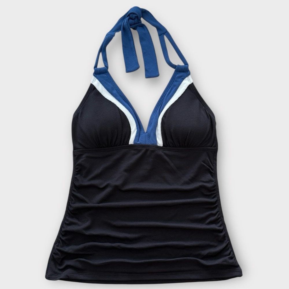 Tommy Bahama Island Cays Colorblock Halter Tankini Top - Picture 14 of 14